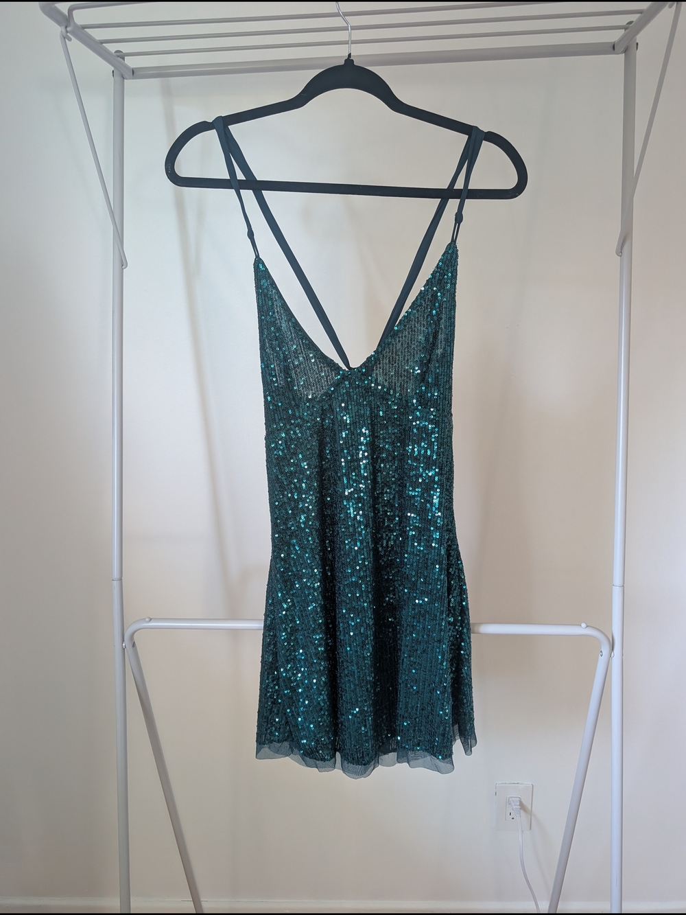 Emerald Sequin Free People Dress